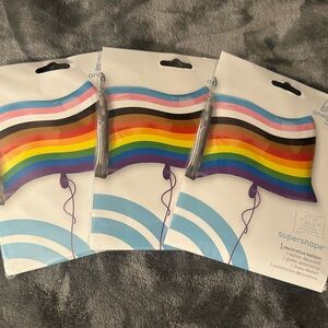 Pride Balloons Rainbow LGBTQ Party Decorations Flag 3 Pack Wedding Birthday